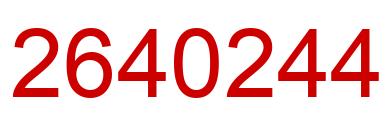 Número 2640244 imagen rojo