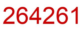 Number 264261 red image