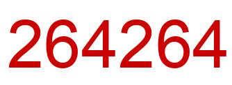 Number 264264 red image