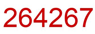 Number 264267 red image