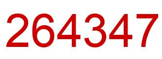 Number 264347 red image