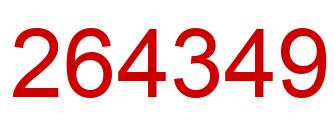 Number 264349 red image