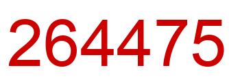 Number 264475 red image