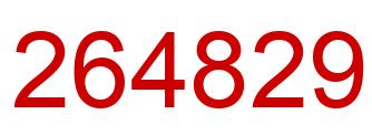 Number 264829 red image