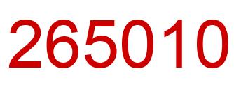 Number 265010 red image