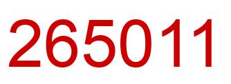 Number 265011 red image