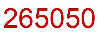 Número 265050 imagen rojo
