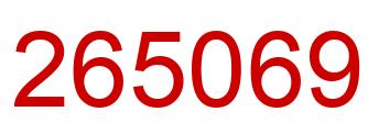 Número 265069 imagen rojo