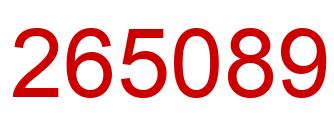 Número 265089 imagen rojo