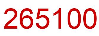 Número 265100 imagen rojo