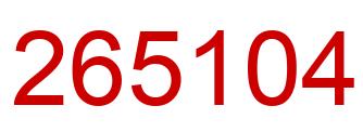 Número 265104 imagen rojo