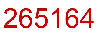 Number 265164 red image