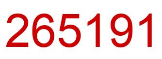 Número 265191 imagen rojo