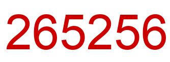 Número 265256 imagen rojo