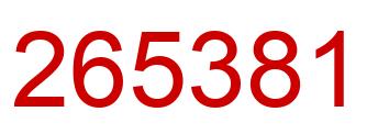 Número 265381 imagen rojo