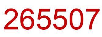 Number 265507 red image