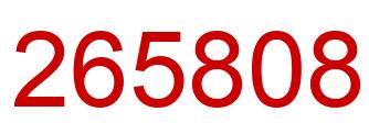 Número 265808 imagen rojo
