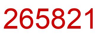 Number 265821 red image