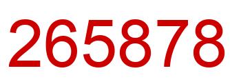 Number 265878 red image