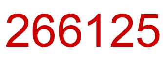 Number 266125 red image