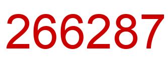 Número 266287 imagen rojo