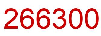 Número 266300 imagen rojo