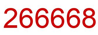 Número 266668 imagen rojo