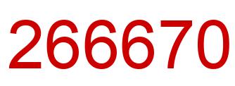 Number 266670 red image
