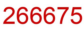 Number 266675 red image