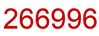 Number 266996 red image