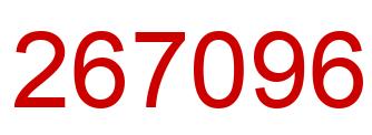 Number 267096 red image