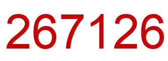 Number 267126 red image