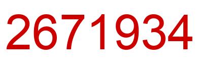 Number 2671934 red image