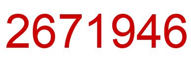 Number 2671946 red image