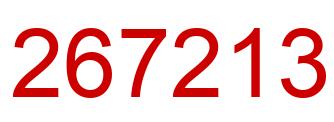 Number 267213 red image