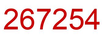 Number 267254 red image