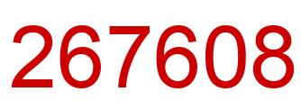 Number 267608 red image