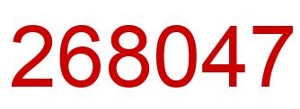 Número 268047 imagen rojo