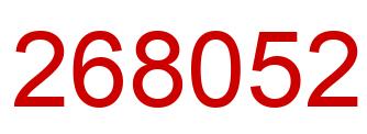 Número 268052 imagen rojo