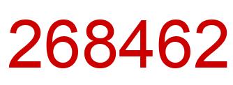 Number 268462 red image
