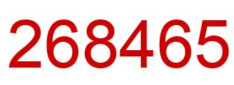 Number 268465 red image