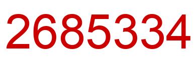 Number 2685334 red image