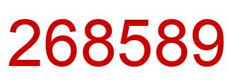 Número 268589 imagen rojo