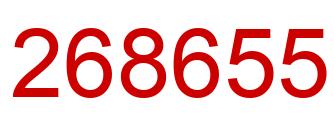 Número 268655 imagen rojo