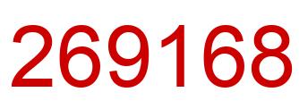 Number 269168 red image