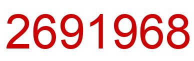 Number 2691968 red image