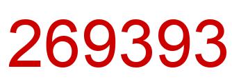 Number 269393 red image