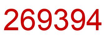 Number 269394 red image