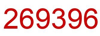 Number 269396 red image