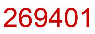Number 269401 red image